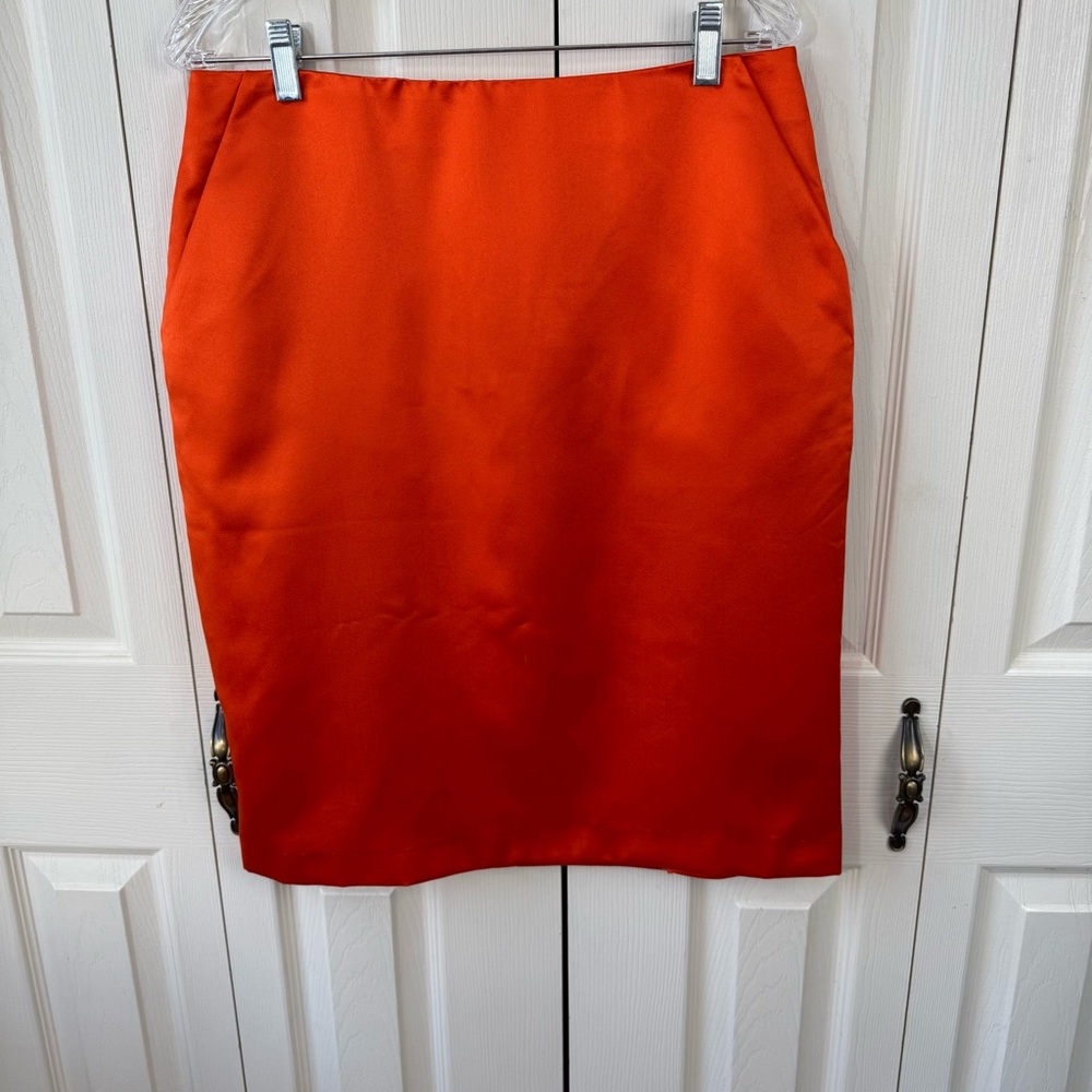Harvey Faircloth High Waist Satin Pencil Skirt Women’s Size 12